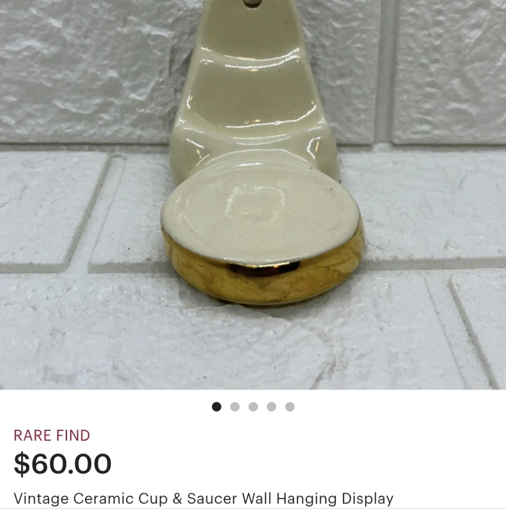 Vintage Cup And Saucer Display Ceramic Rare Holder